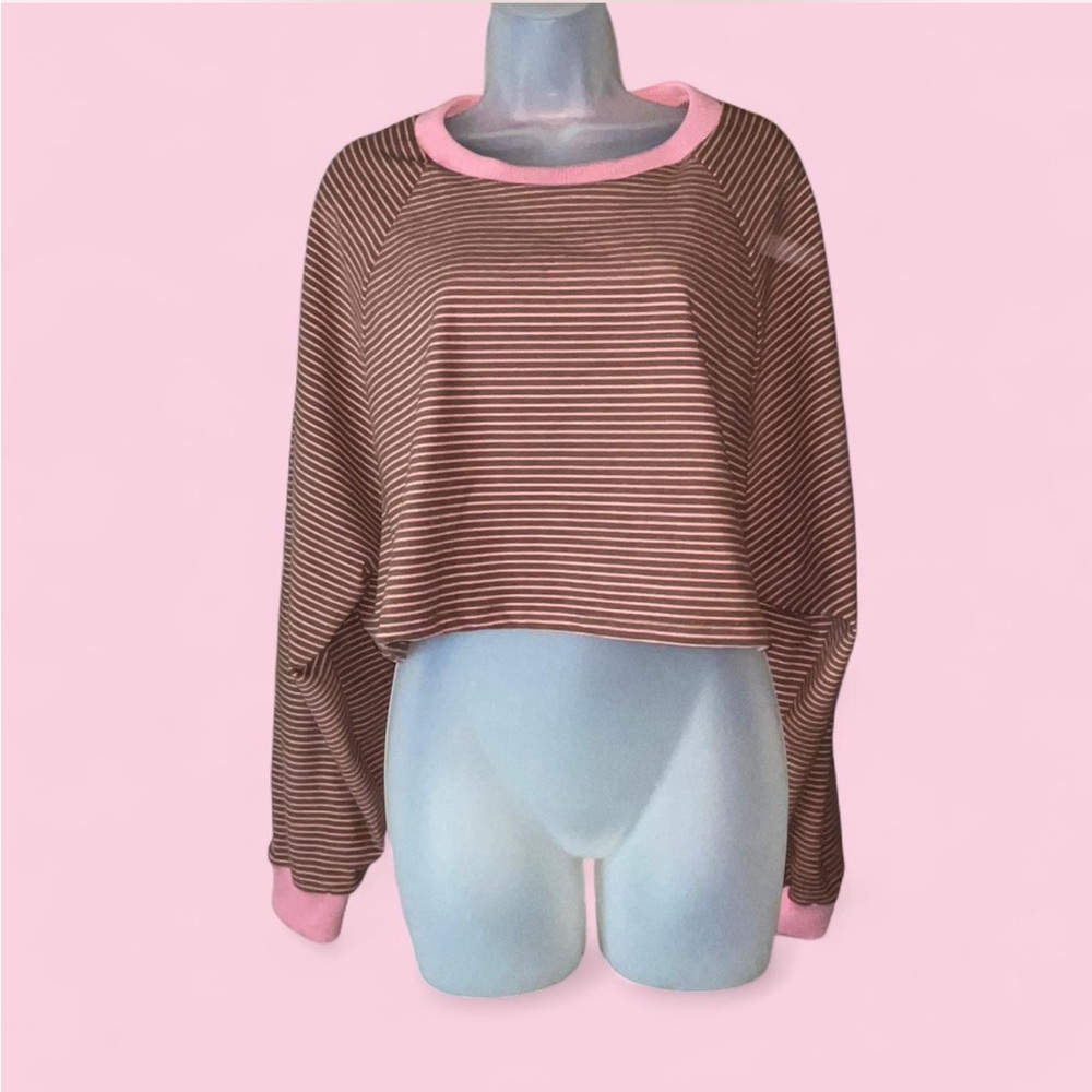 NWT HYFVE Crop Sweater Balloon Sleeve Lg - Picture 1 of 16